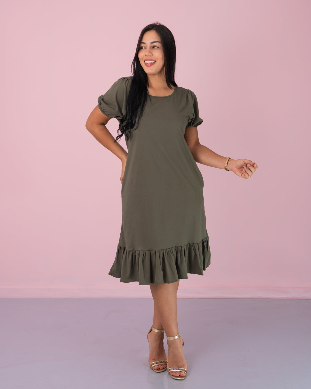 VESTIDO TALEGO CON BOLERO TELA CHALIS MILA