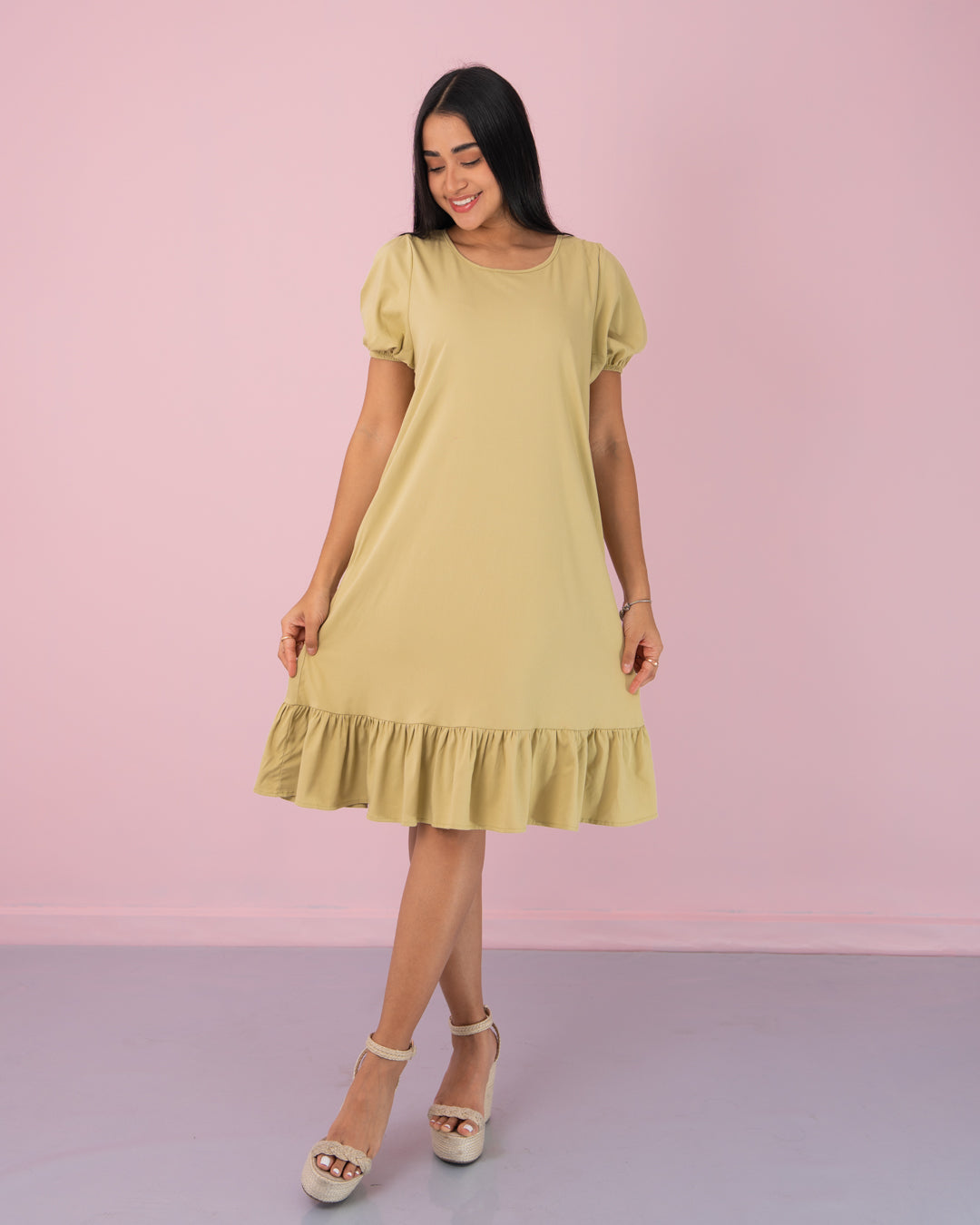 VESTIDO TALEGO CON BOLERO TELA CHALIS MILA