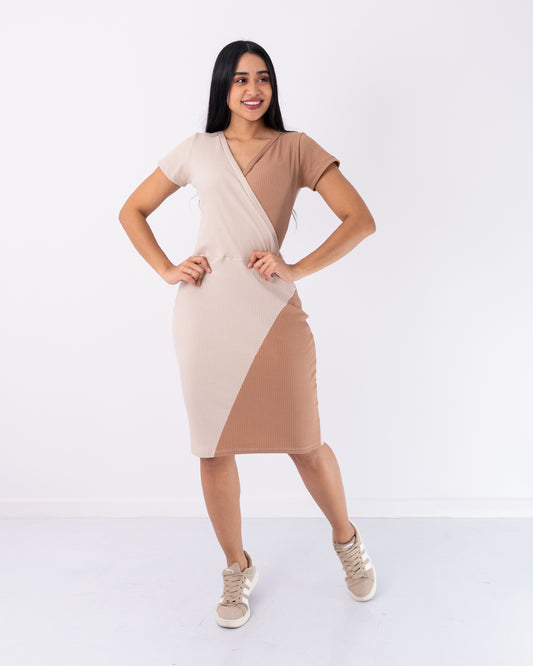 VESTIDO DEPORTIVA CRUZADO RAYAS