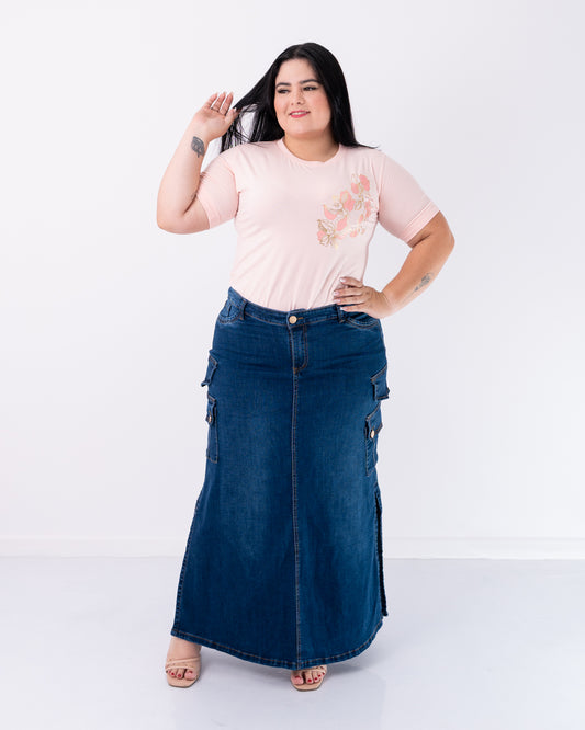 FALDA LARGA CAMUFLADA ABERTURA A LOS LADOS