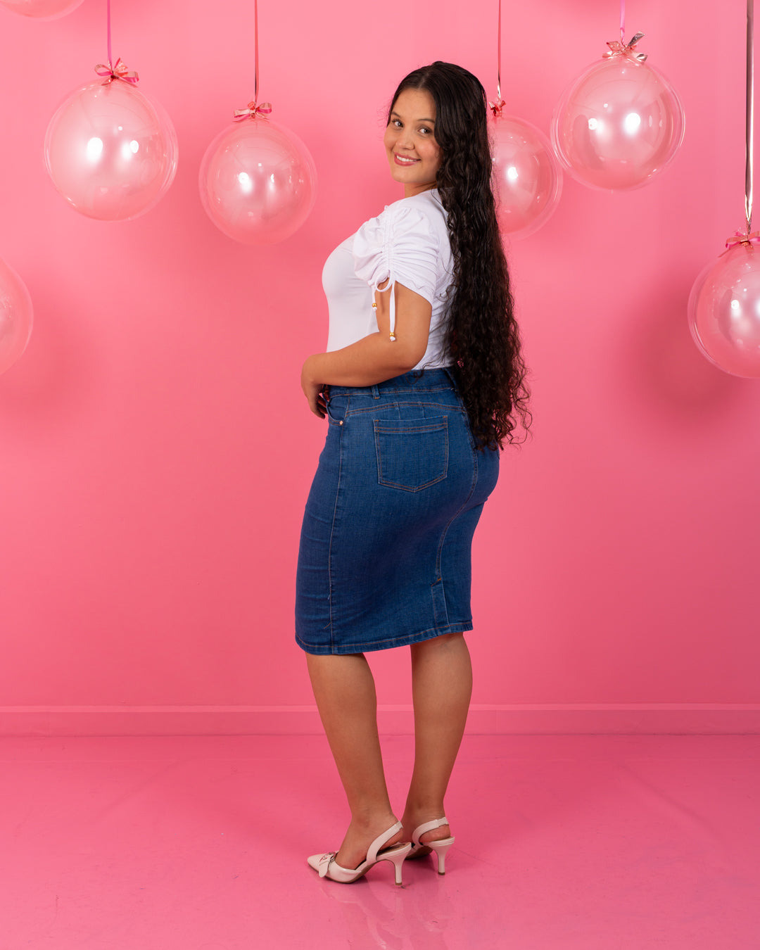 FALDA JEAN 3/4 CLASICA