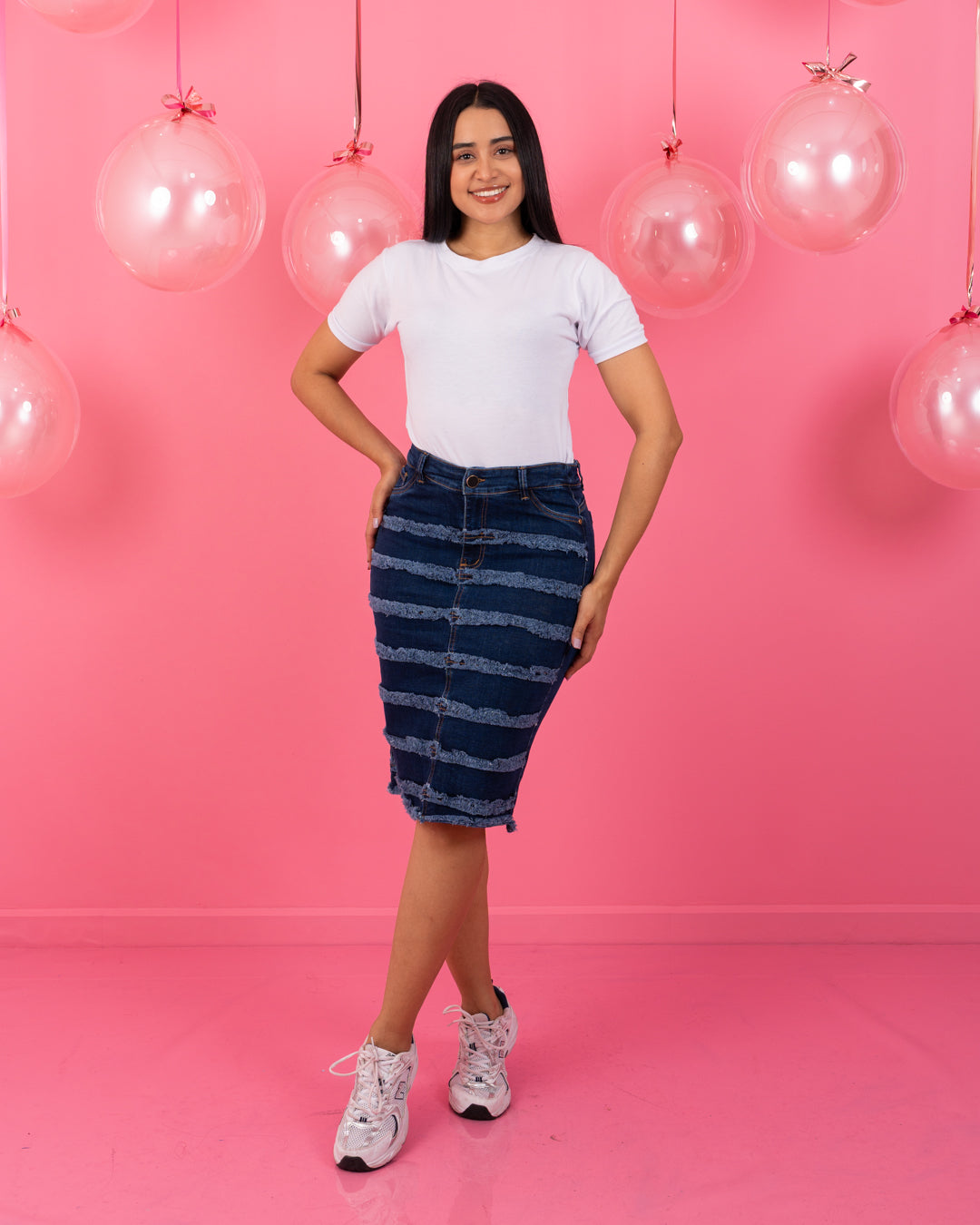 FALDA JEAN 3/4 DESMECHADA