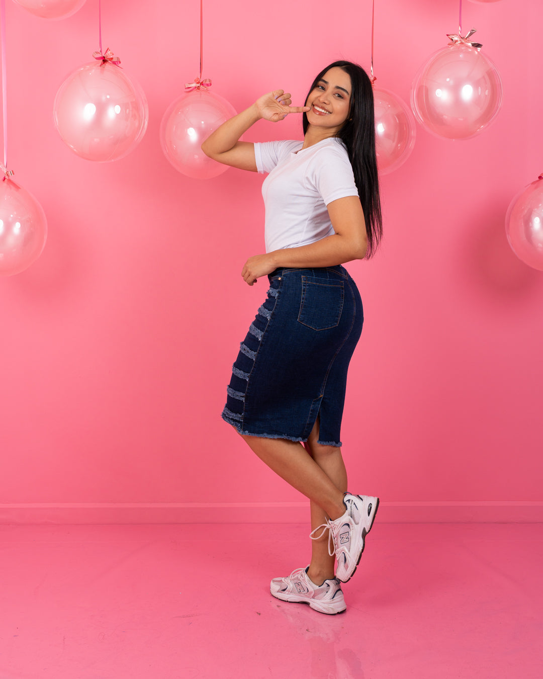 FALDA JEAN 3/4 DESMECHADA