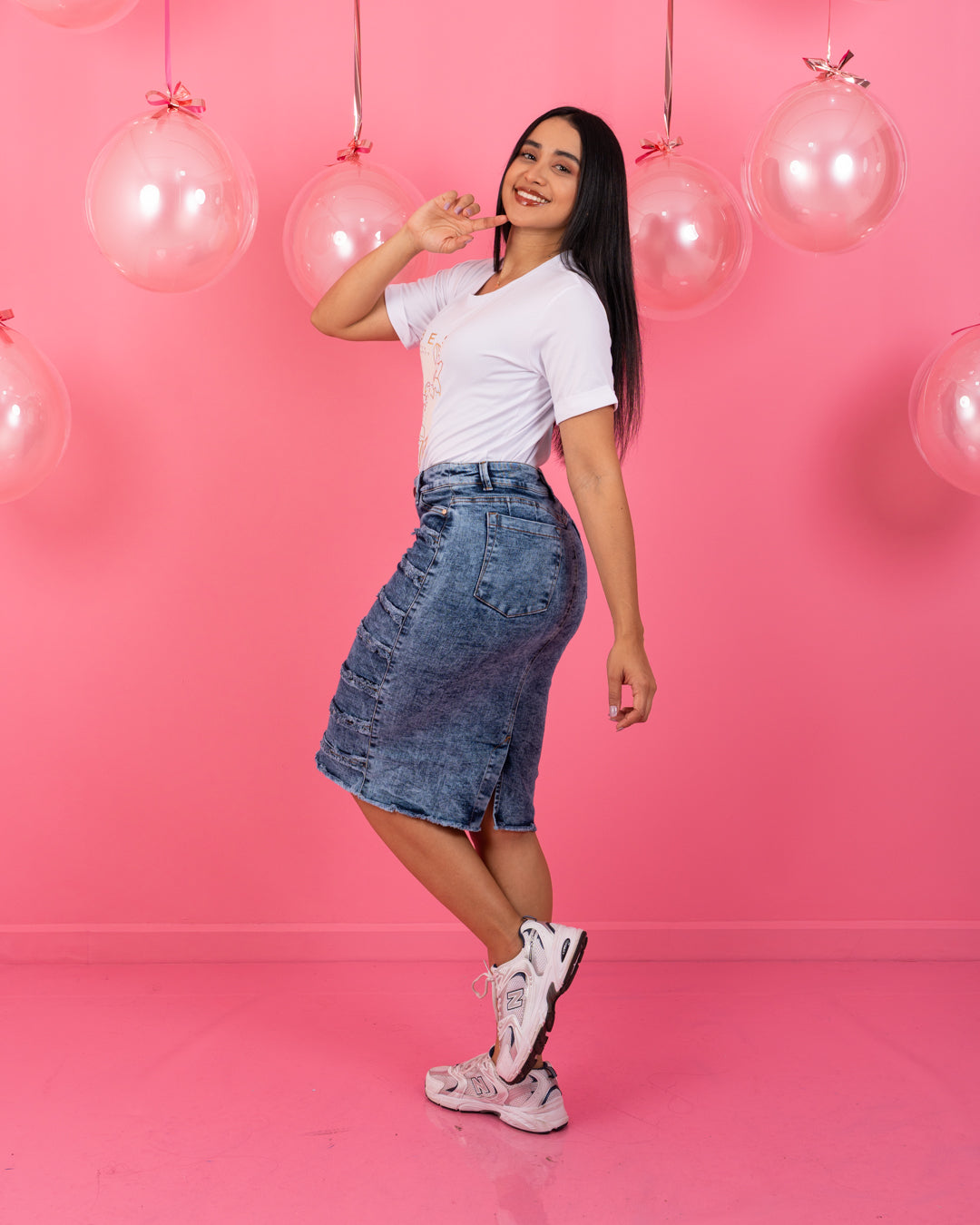 FALDA JEAN 3/4 DESMECHADA