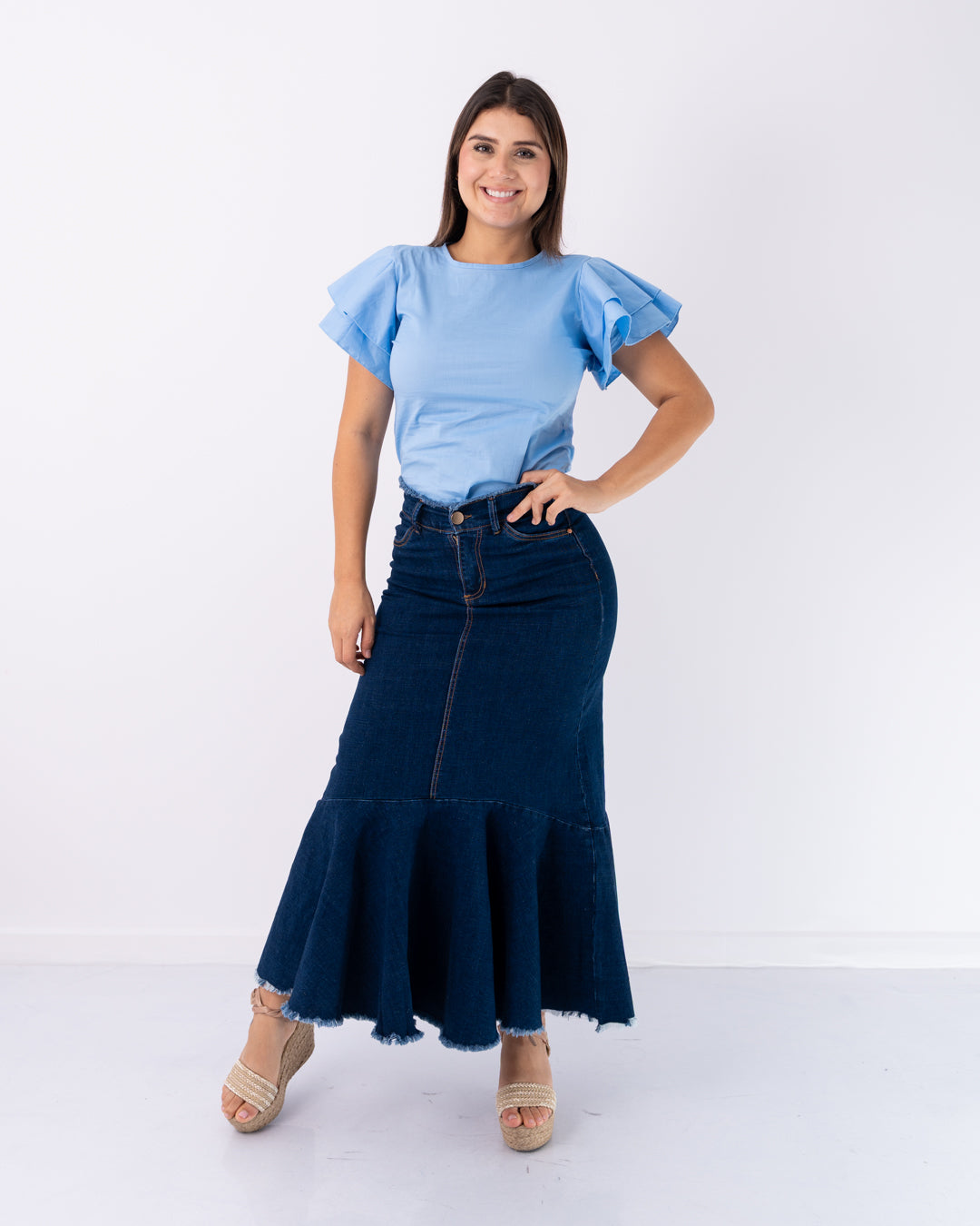 FALDA JEANS LARGA BOLERO