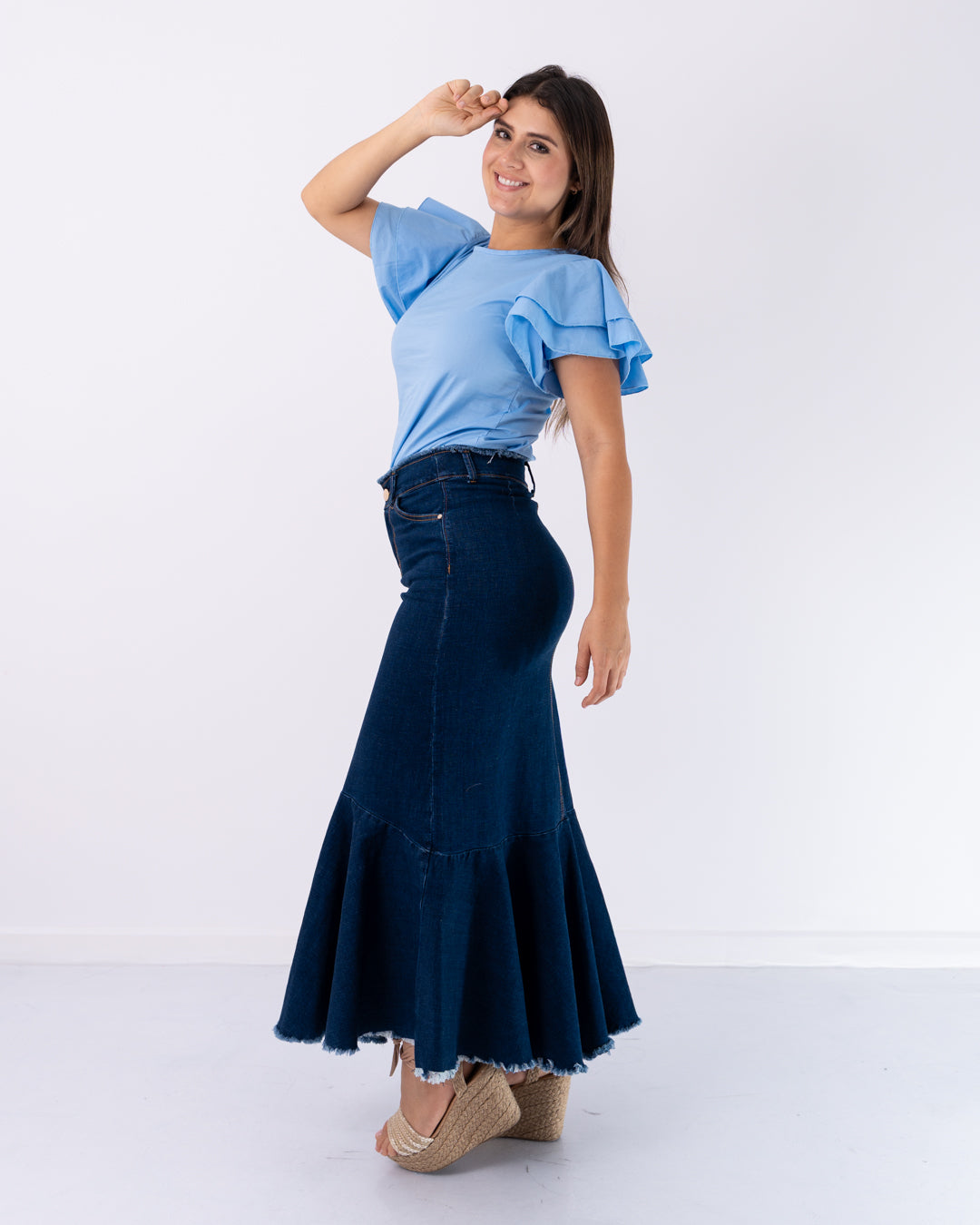 FALDA JEANS LARGA BOLERO