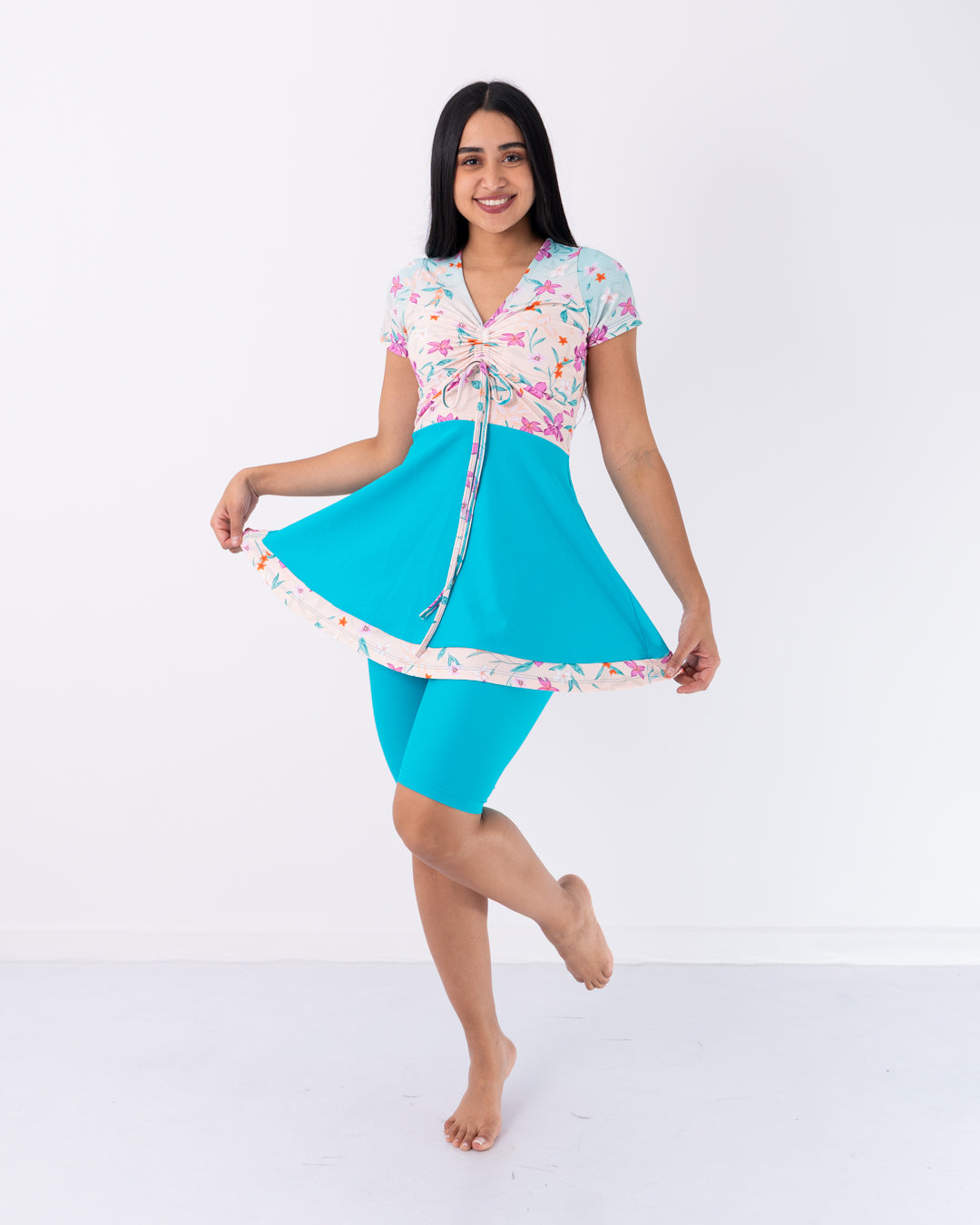 VESTIDO DE BAÑO DOS PIEZAS TELA LICRA