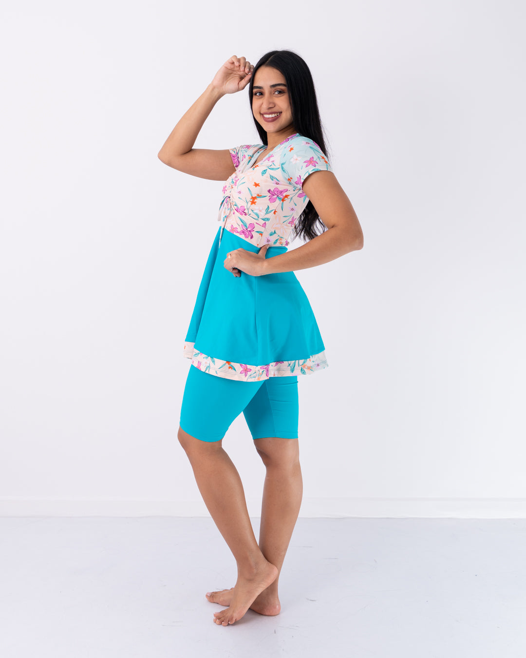 VESTIDO DE BAÑO DOS PIEZAS TELA LICRA