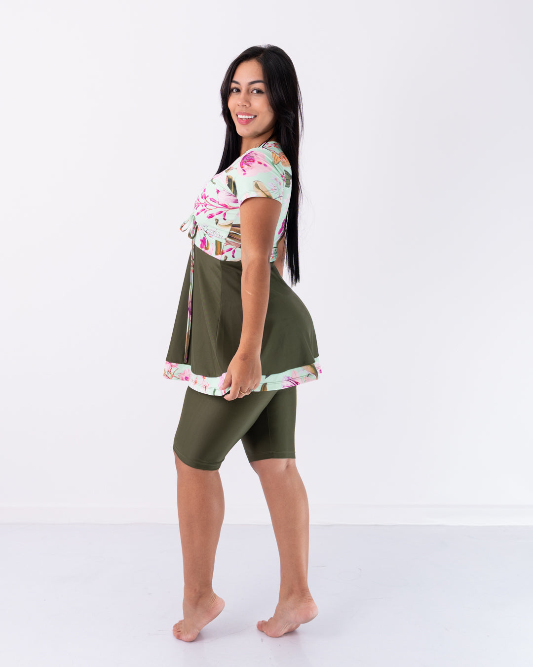 VESTIDO DE BAÑO DOS PIEZAS TELA LICRA