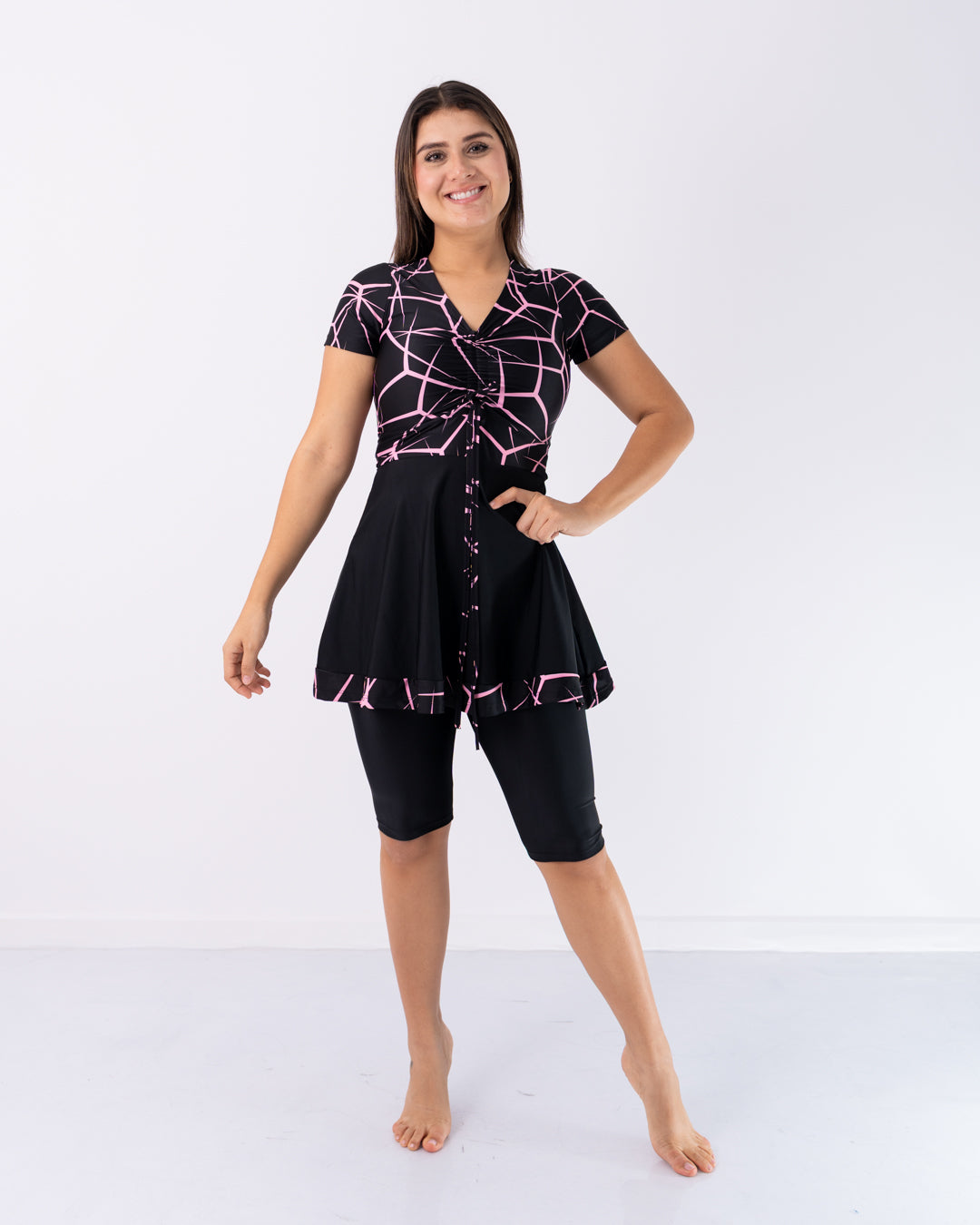 VESTIDO DE BAÑO DOS PIEZAS TELA LICRA