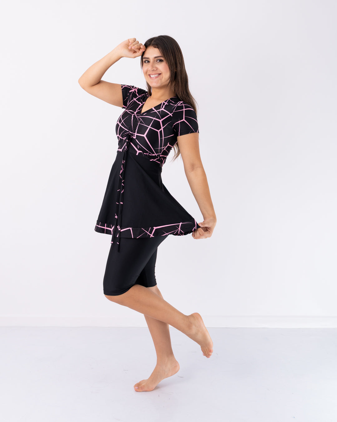 VESTIDO DE BAÑO DOS PIEZAS TELA LICRA