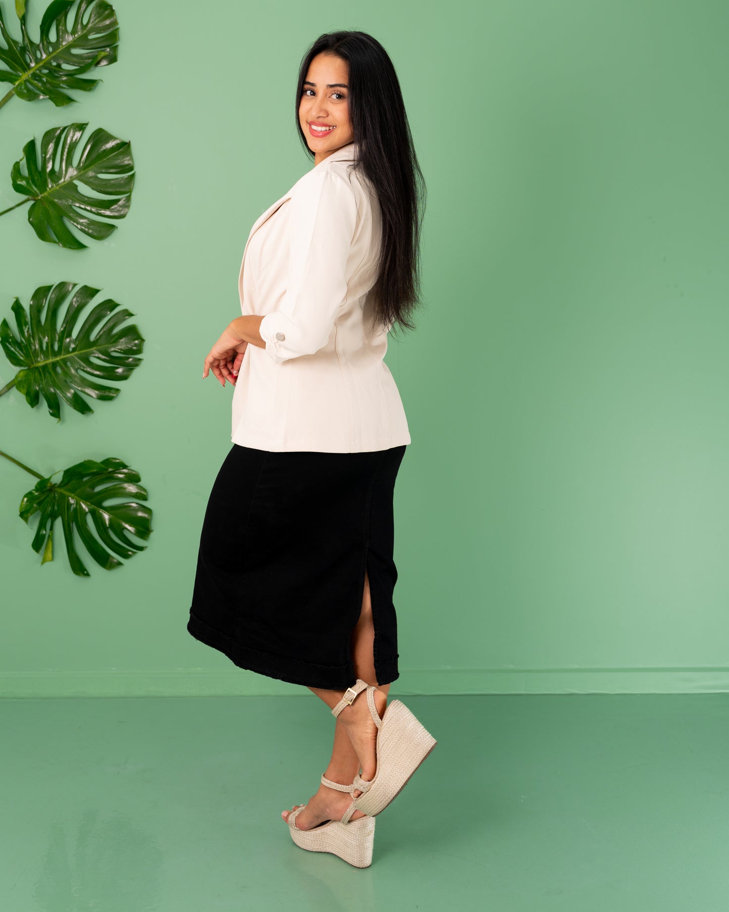 FALDA DRILL CANILLERA  CLASICA