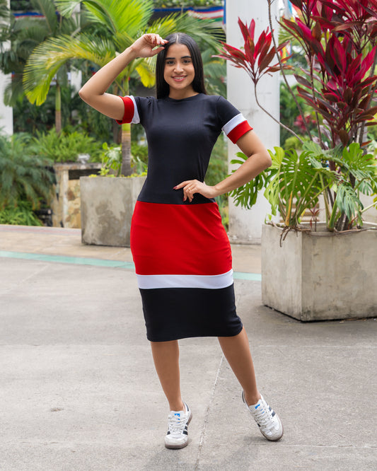 VESTIDO DEPORTIVO 3/4 TELA RIB