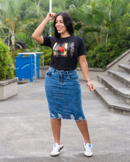 BLUSA ESTAMPADA LOVE TELA FRIA