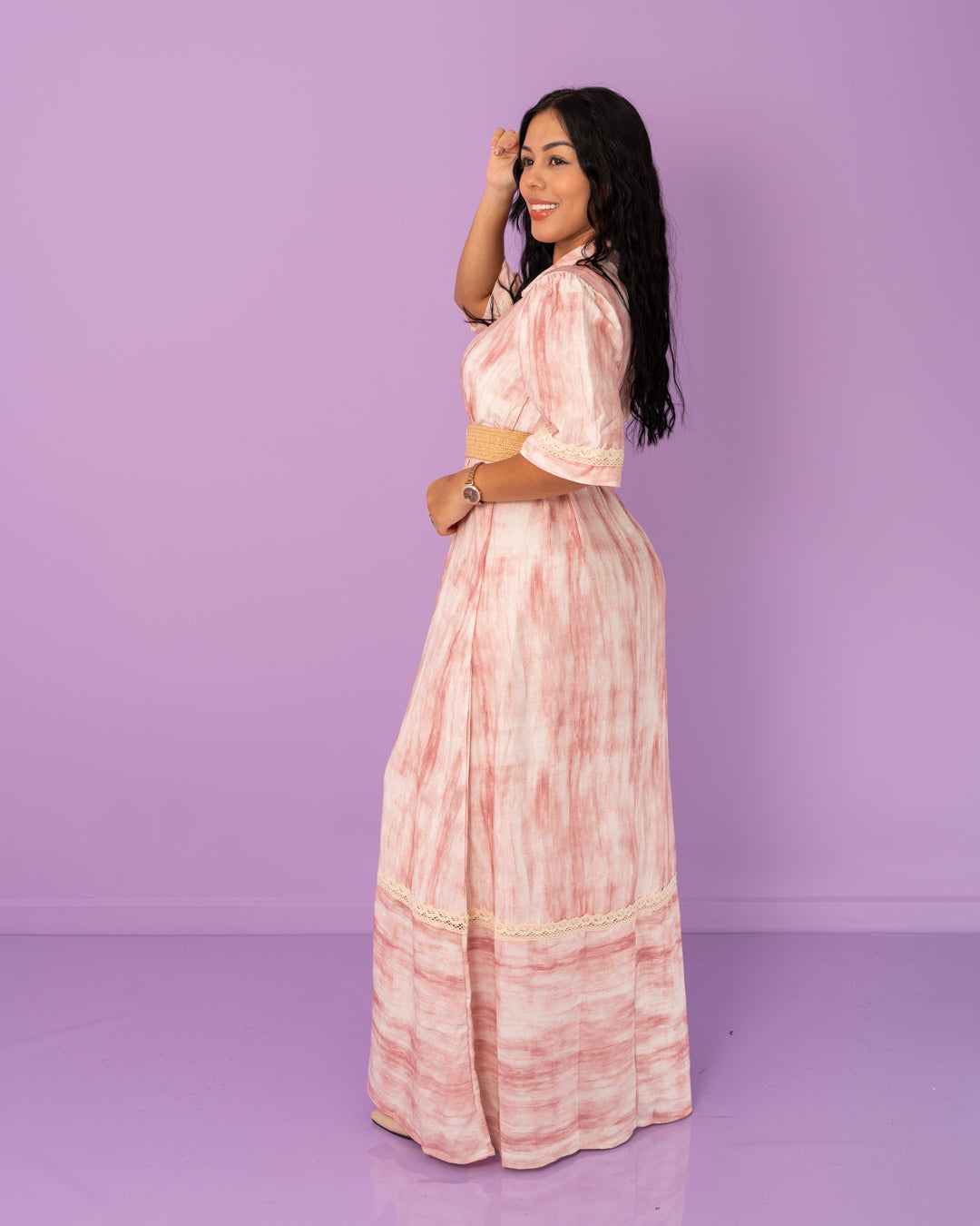 VESTIDO LARGO CAMISERO ESTAMPADO