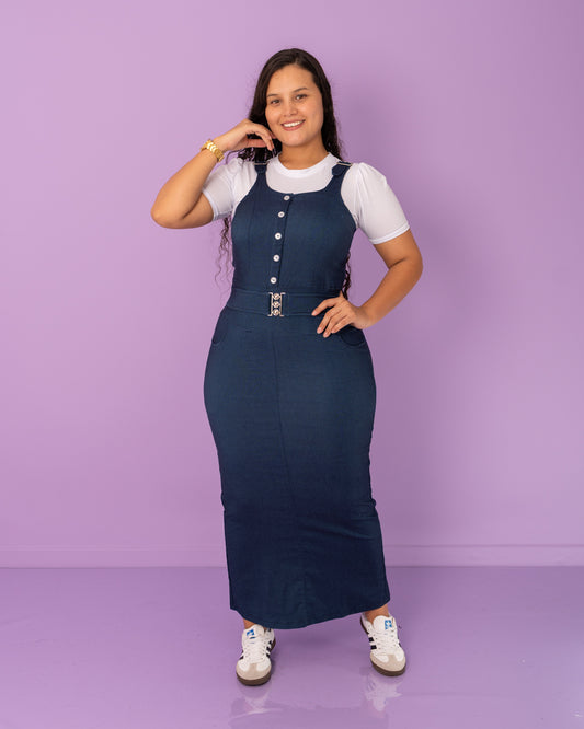 VESTIDO LARGO MANGA SIZA