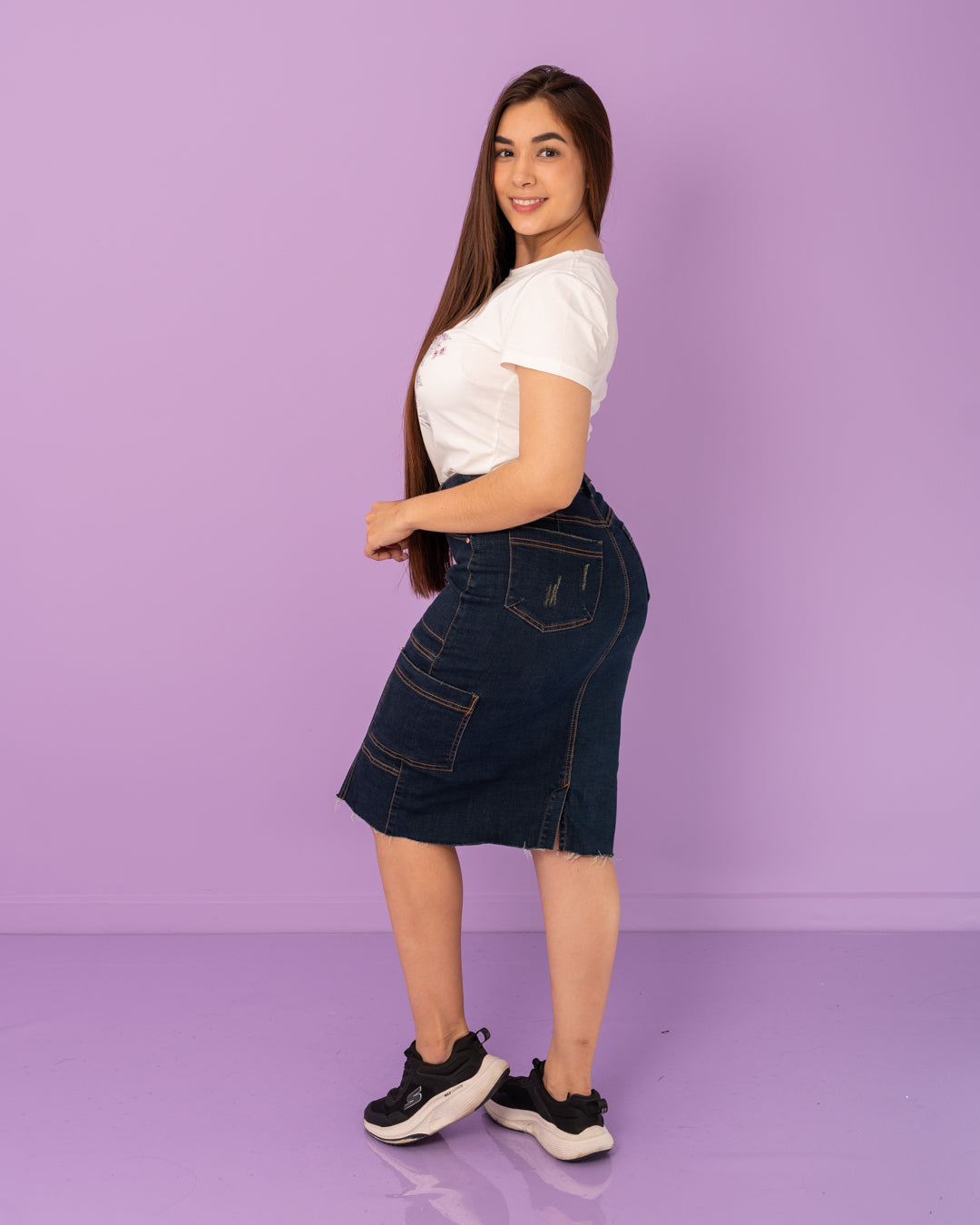 FALDA JEAN 3/4 BOLSILLO AL LADO