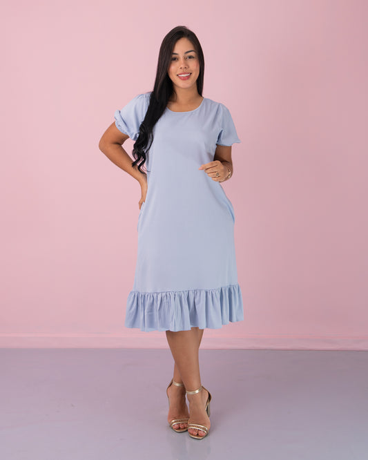 VESTIDO TALEGO CON BOLERO TELA CHALIS MILA
