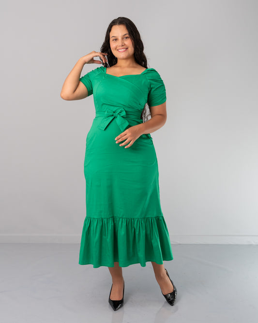 VESTIDO CANILL CRUZADO DOS PINZAS CINTURON