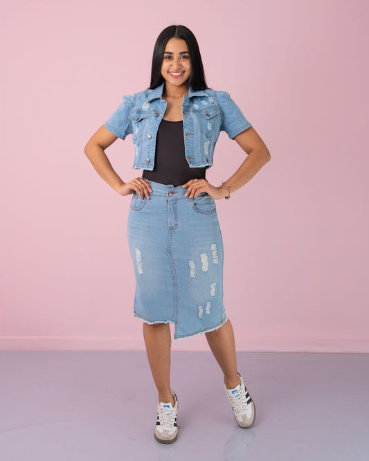 CHALECO JEANS STRECH DESTROYER