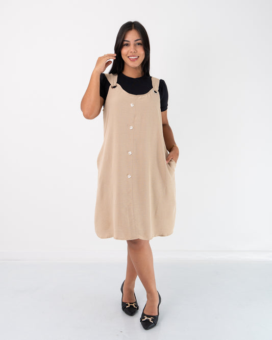 VESTIDO 3/4 BOTONES ADELANTE