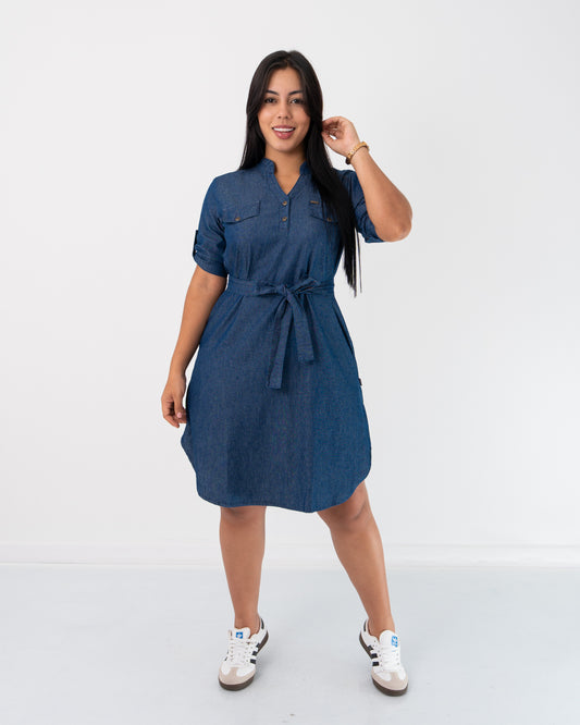 VESTIDO CAMISERO CON CINTURON