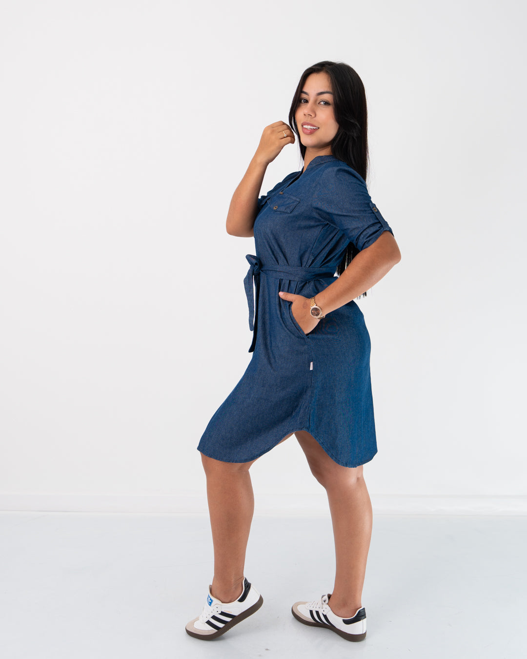 VESTIDO CAMISERO CON CINTURON