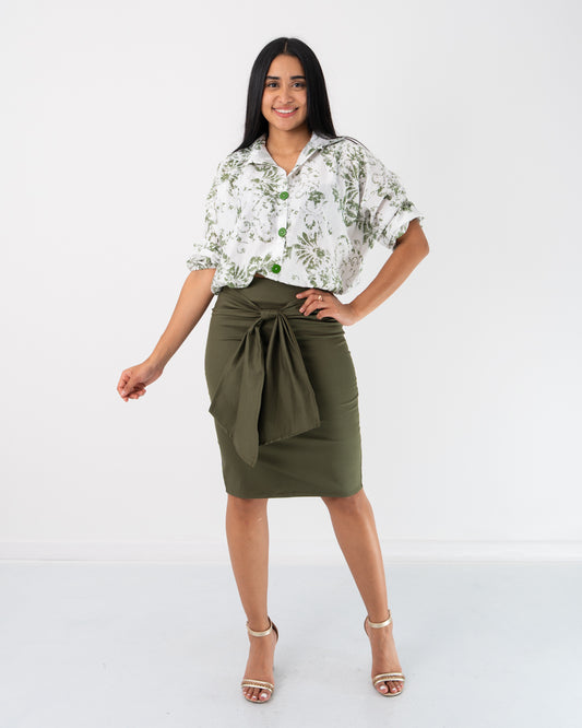 BLUSA CAMISERA MANGA 3/4 RESORTE