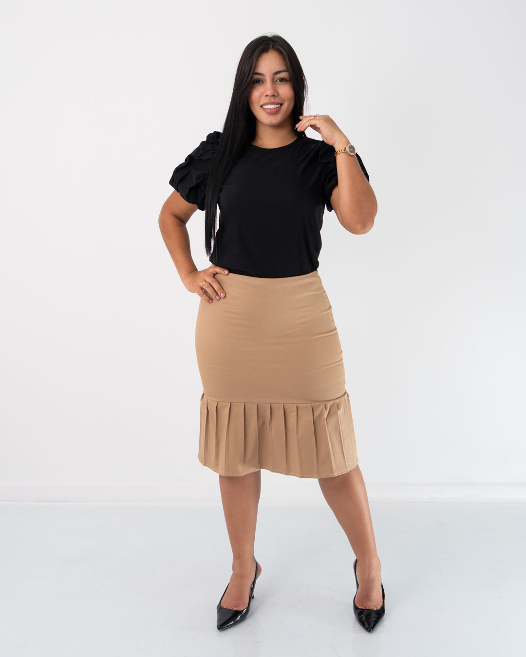 FALDA 3/4 BOLERO PRENZADO