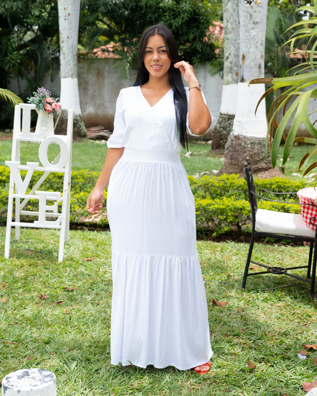 VESTIDO LARGO CRUZADO