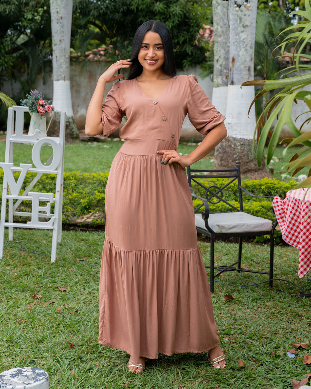 VESTIDO LARGO CRUZADO