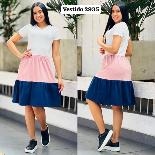 VESTIDO DEPORTIVO EN TRES COLORES