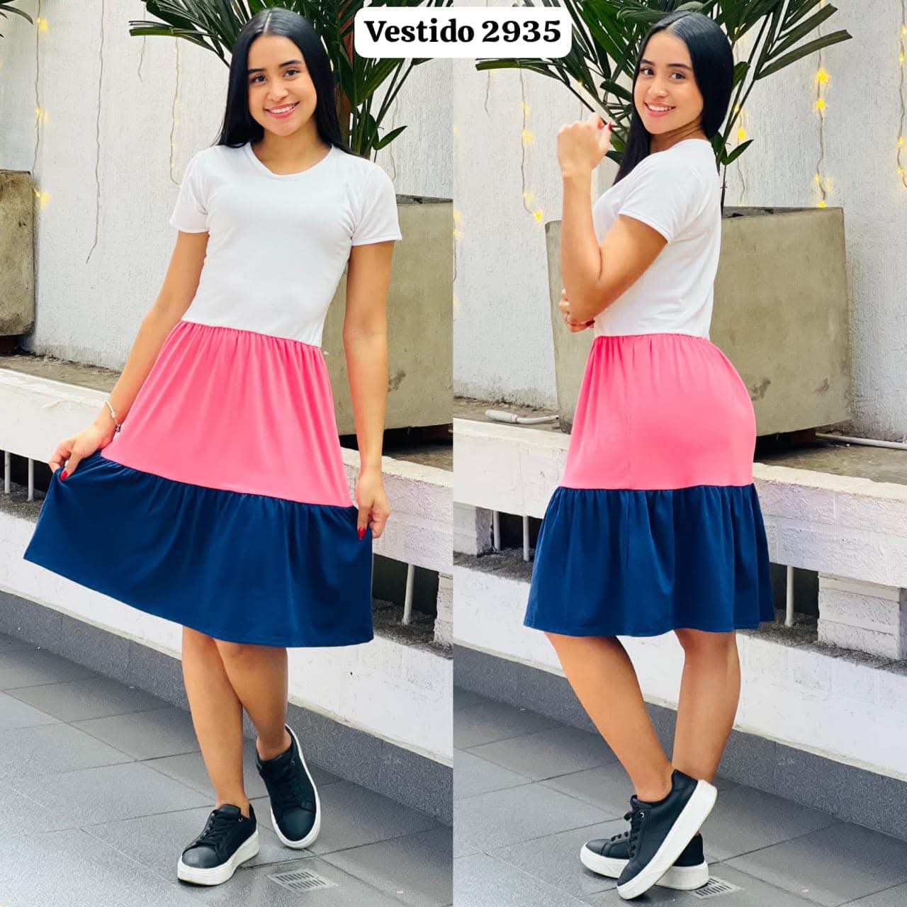 VESTIDO DEPORTIVO EN TRES COLORES