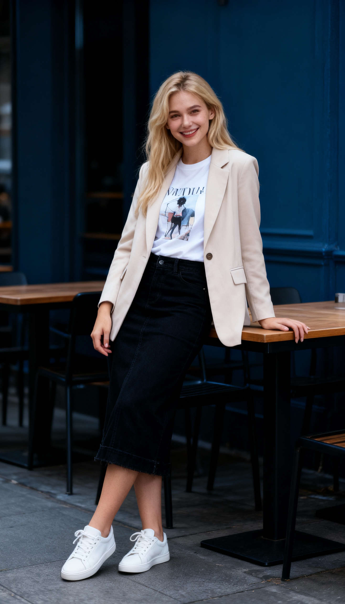 FALDA LARGA UN BOTON