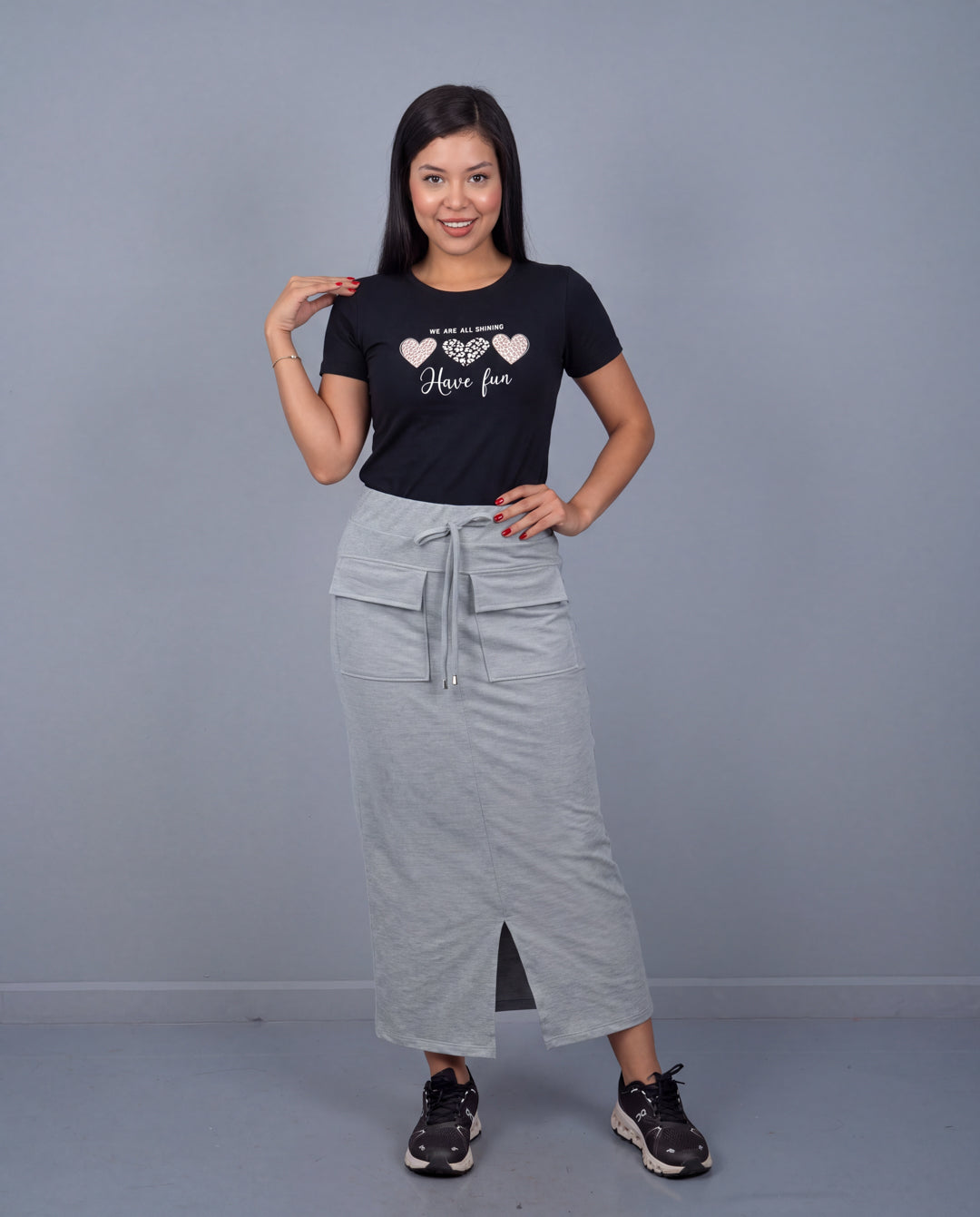 Blusa Varios Estampados Tela Algodón ref. 3872 en negro, ropa cristiana femenina